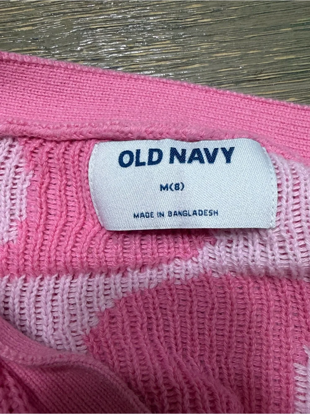 Old Navy Girls Pink Abstract Pattern Cotton Cardigan Size M 8